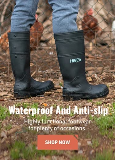 Rain Boots For Men, Waterproof Anti-Slipping Knee-high Rubber Boots For  Outdoor, Fishing Work And Garden Shoes