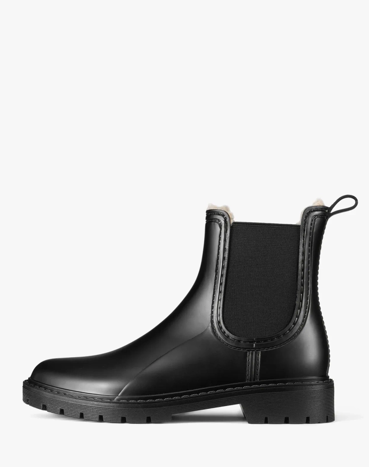 Women's Fleece-Lined PVC Chelsea Rain Boots