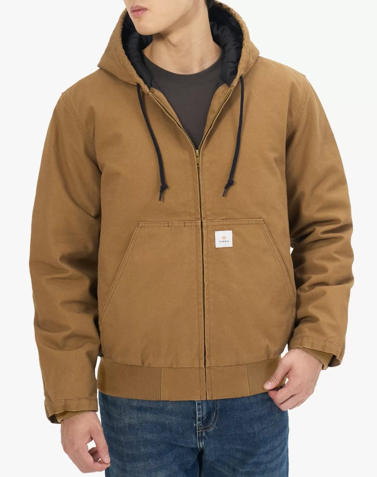 Men's Insulated Canvas Hooded Work Jacket