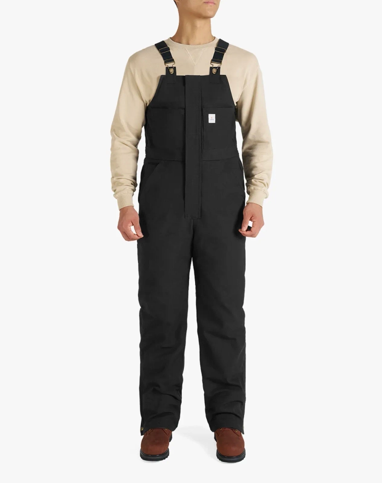 Men's Loose Fit Duck Insulated Canvas Bib Overalls