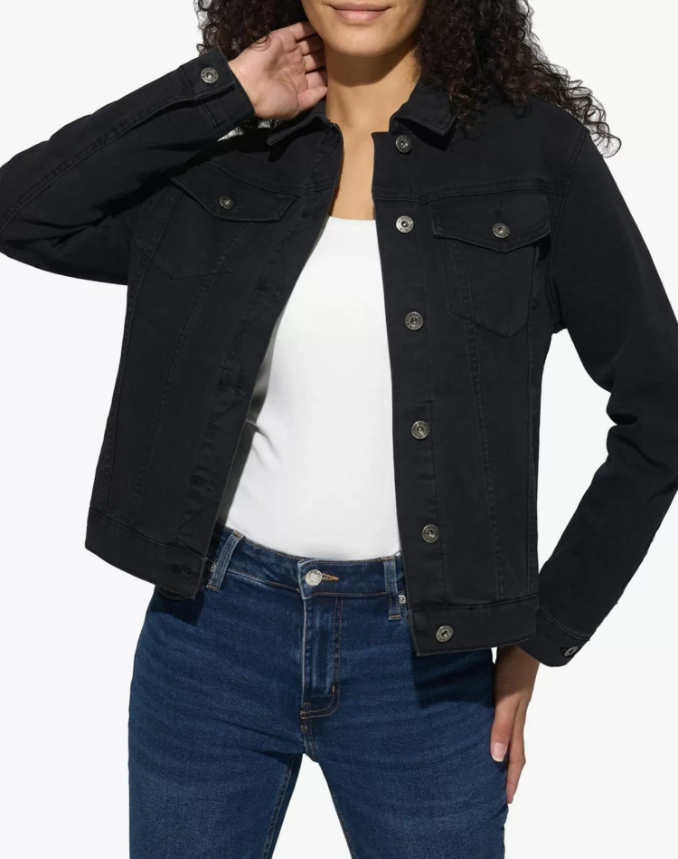 Women's Stretch Long Sleeve Denim Jacket