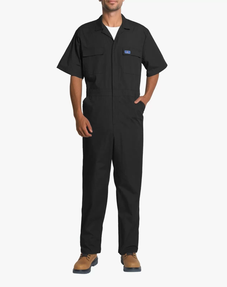 Men's Short-Sleeve Work Coverall with Utility Pockets