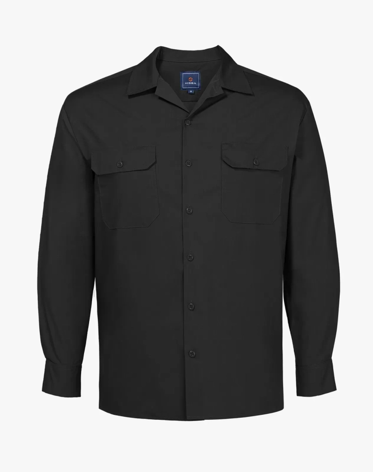 Men's Cotton Long Sleeve Regular Fit Work Shirt
