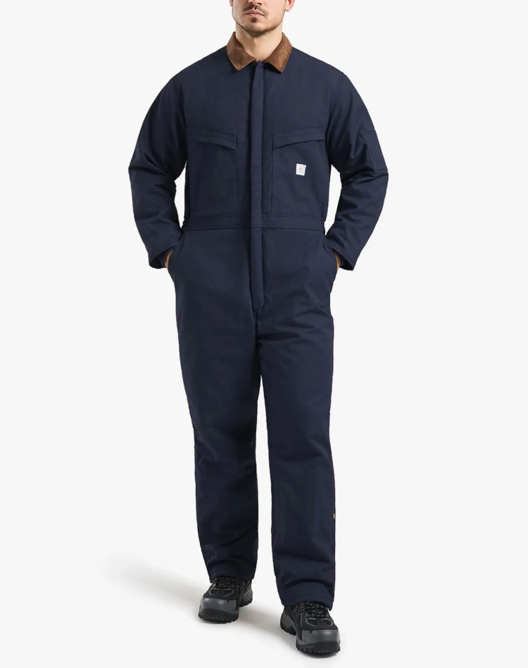 Men's Insulated Fleece-Lined Work Coveralls