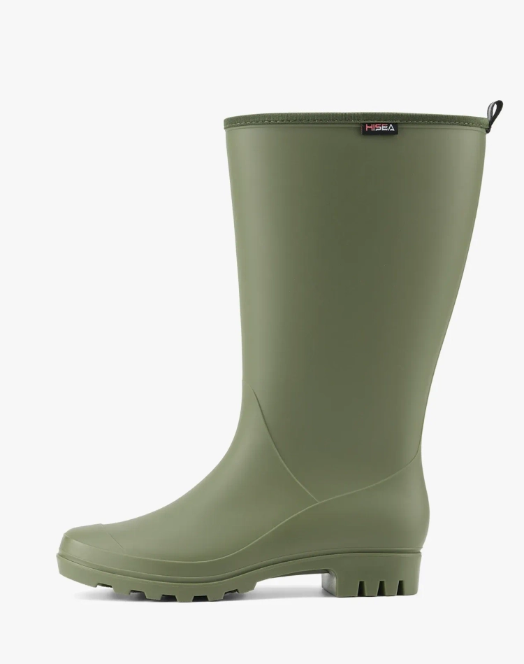 Women's Matte High-Calf Wide-Calf PVC Rain Boots