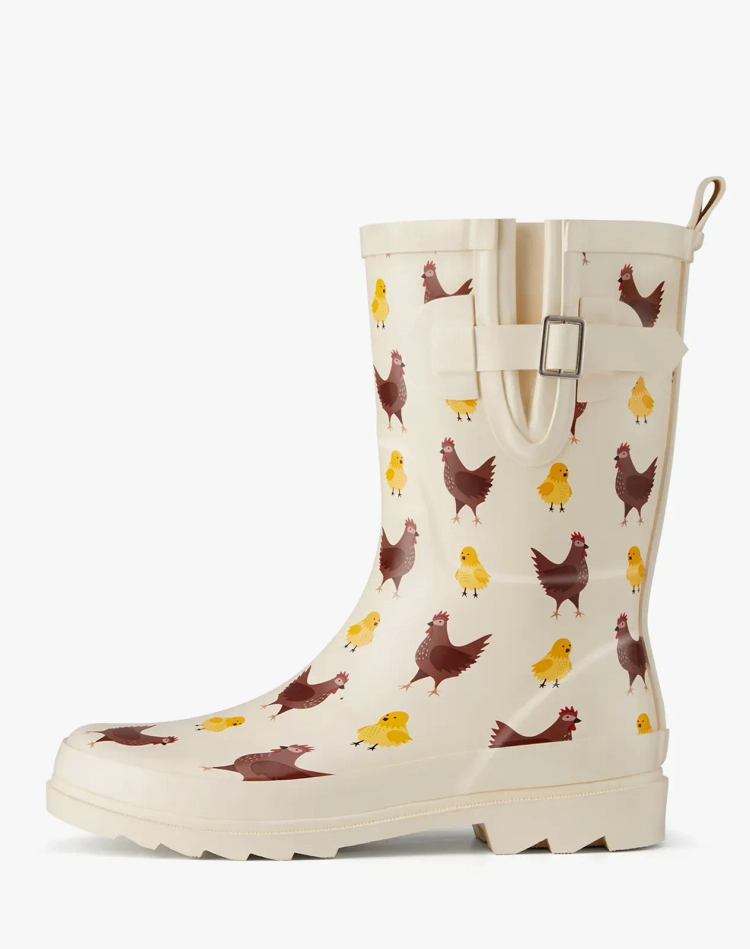 Women's Adjustable Buckle Rain Boots