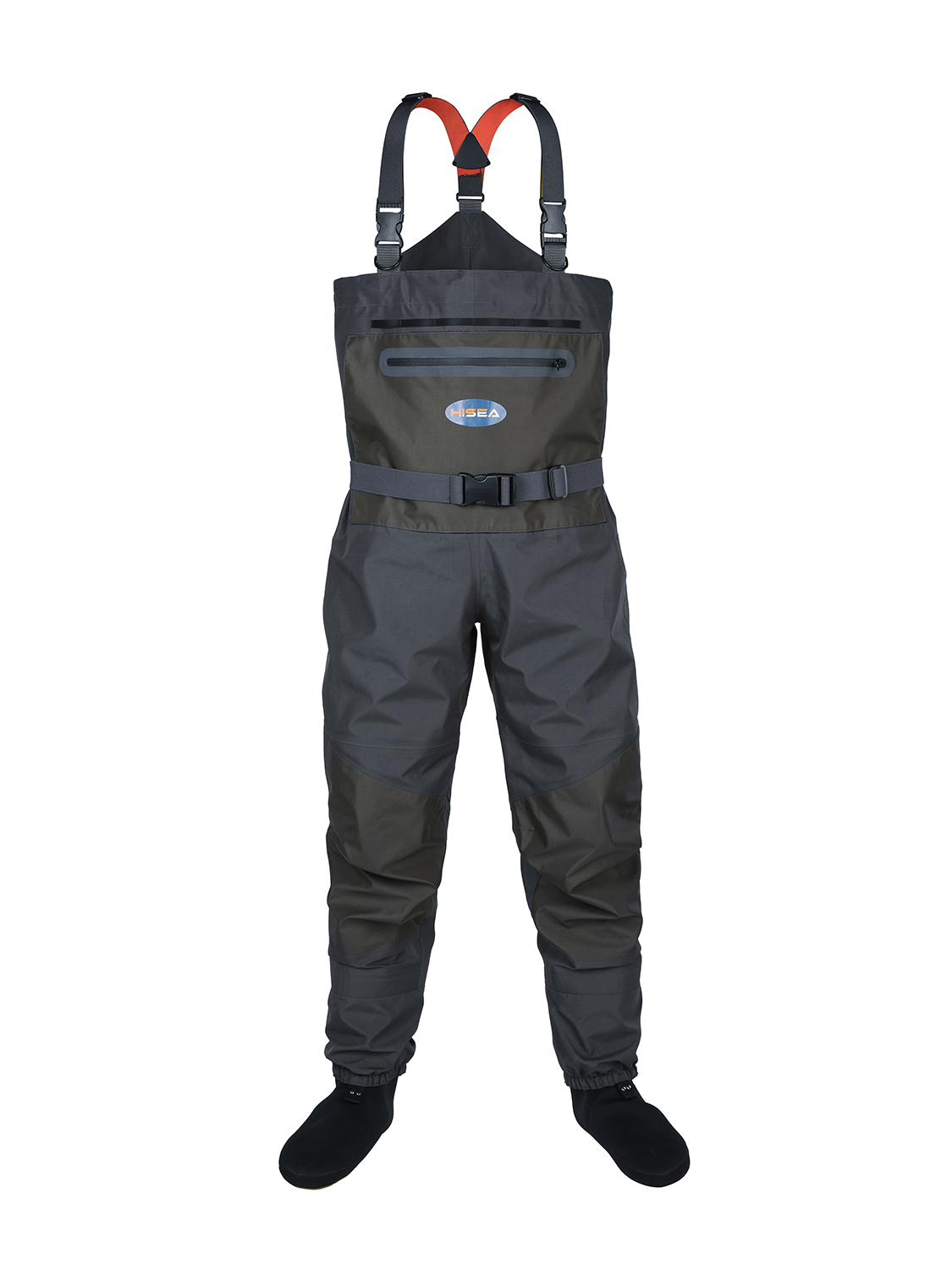Hisea Fly Fishing Chest Waders Breathable Stocking Foot Wader with Boots for Men Women