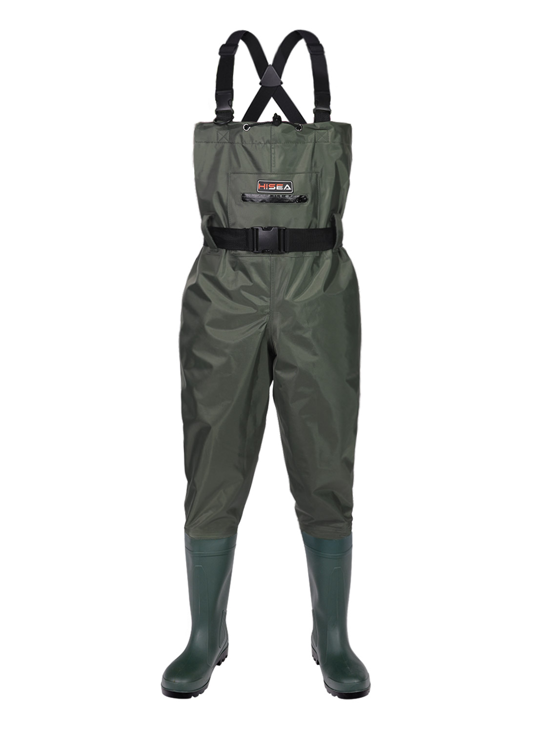 HISEA Fishing Waders Lightweight Waterproof Cleated Bootfoot PVC
