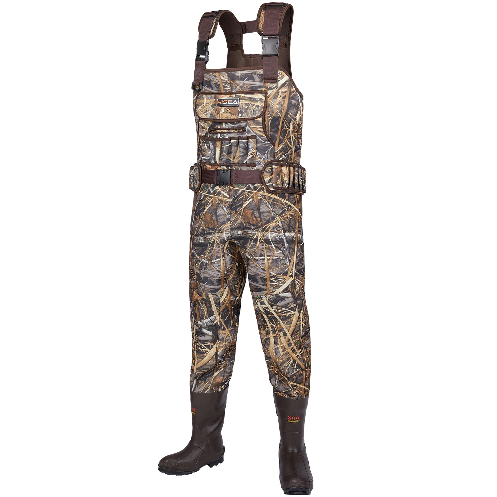 HISEA Hunting Chest Waders for Men with 800G Insulated Boots Waterproof Neopr... 
