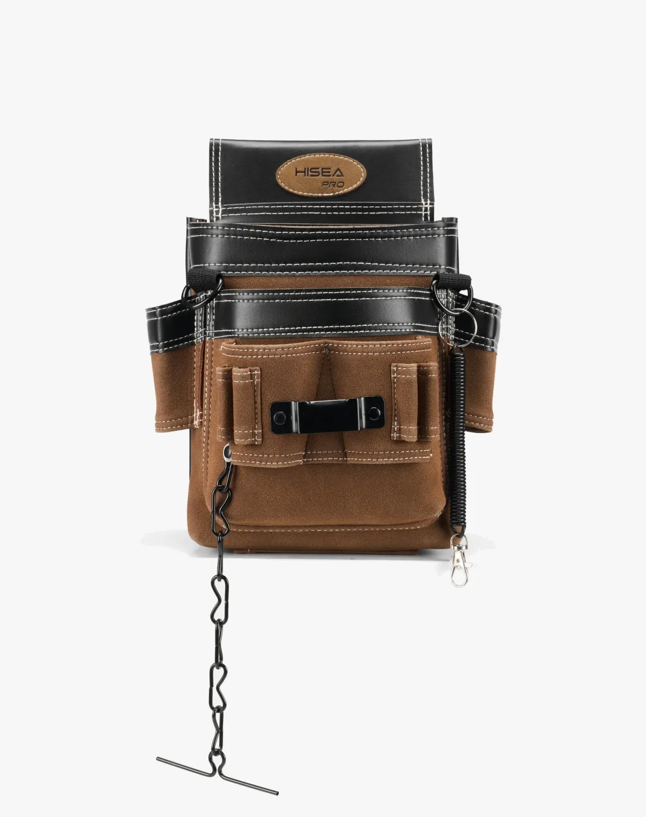 Brown 8-Pocket Leather Electrician Tool Pouch for GJB20CP image 1