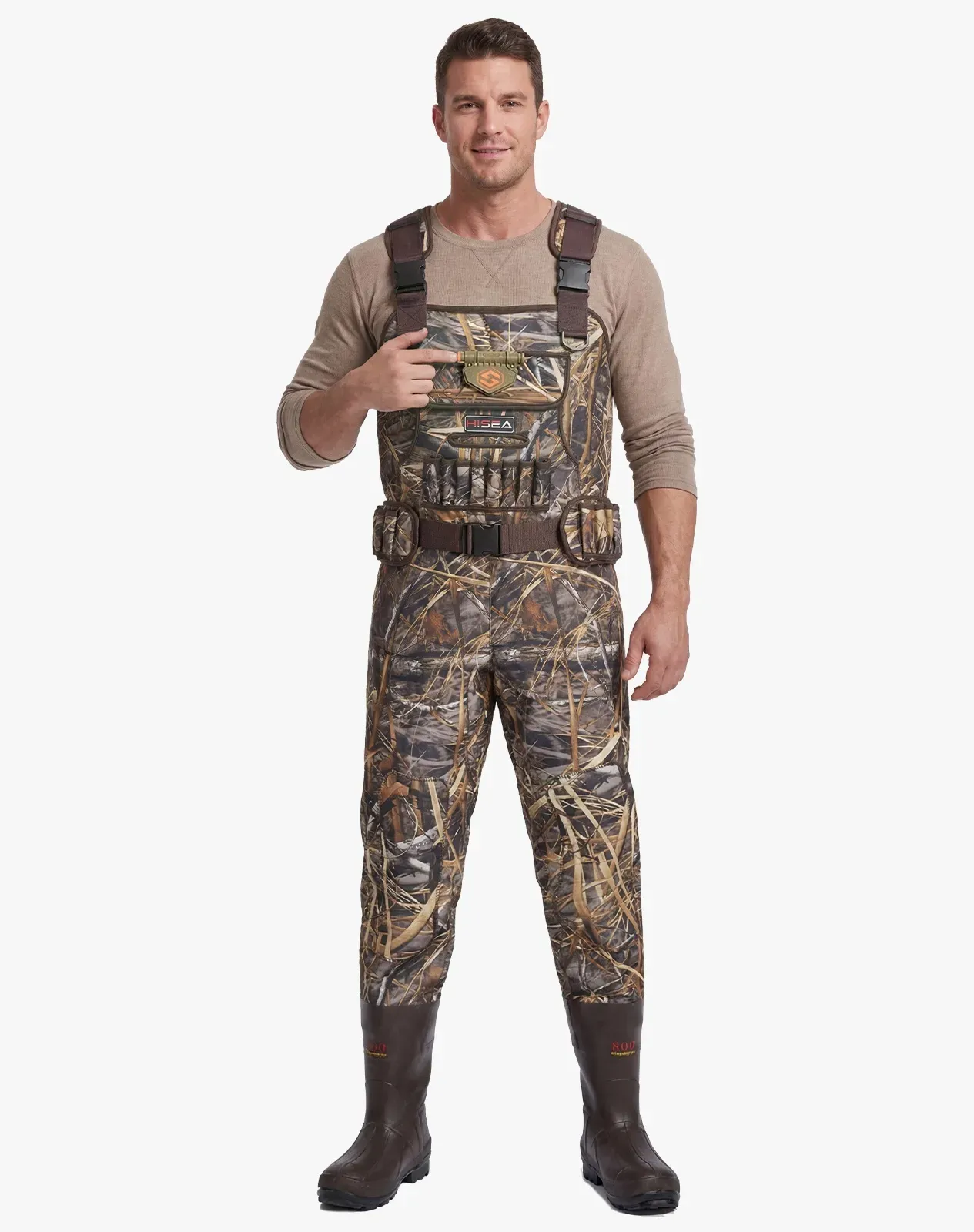 800 Gram Insulated Neoprene Hunting Waders for XSY10ACP image 2