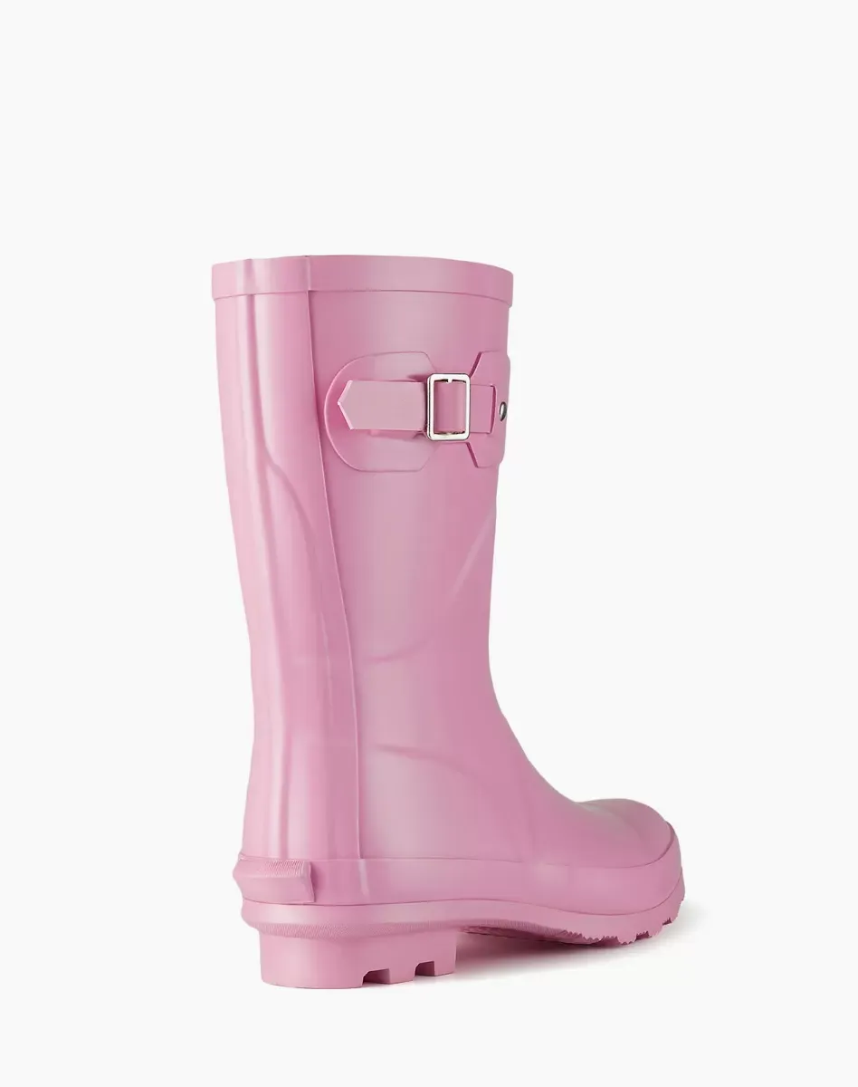 Pink Women's Mid-Calf Buckle Rain Boots for XSX51WCP image 4