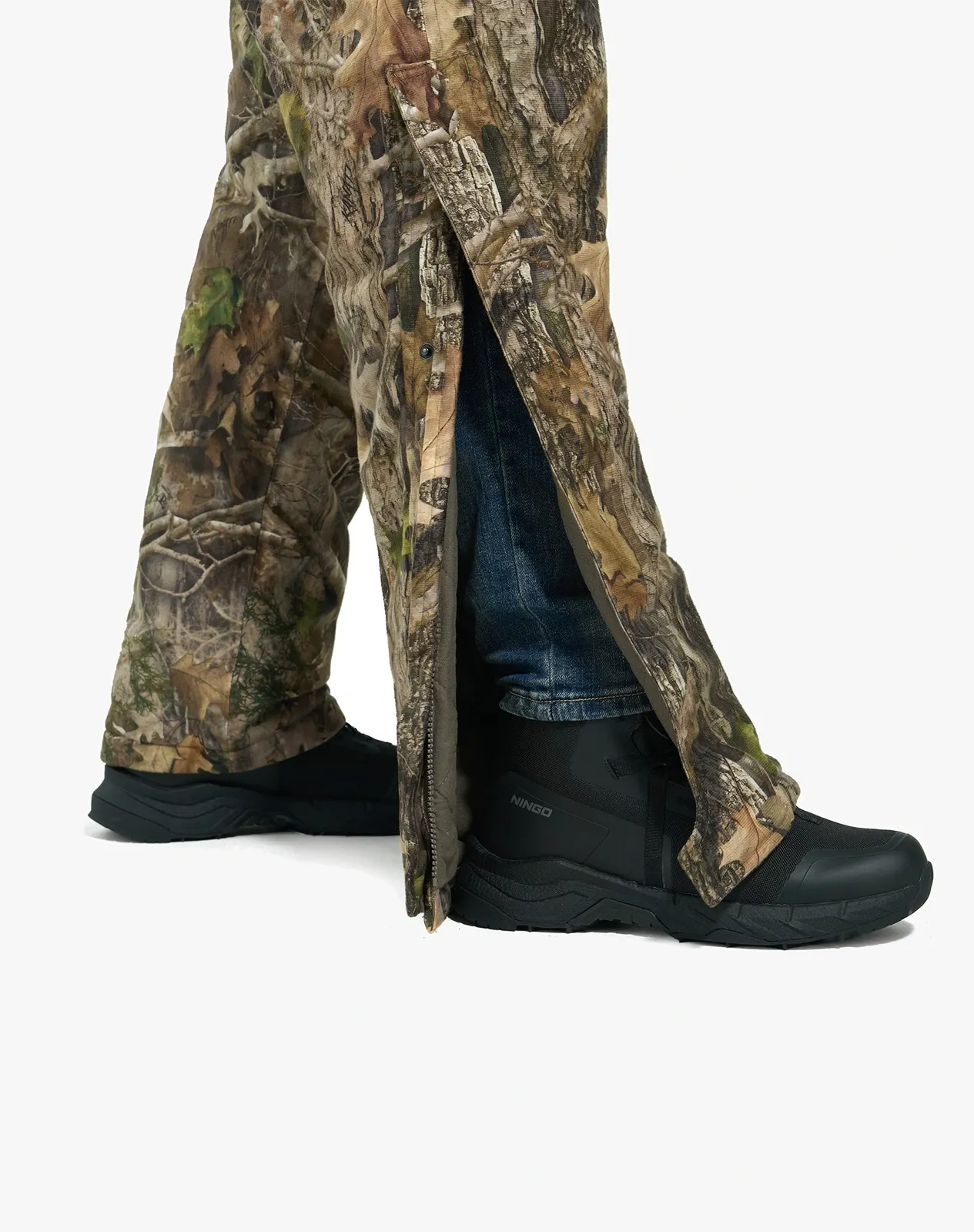Men's Waterproof Camo Hunting Coveralls with Detachable Hood for GZ71MCP image 5