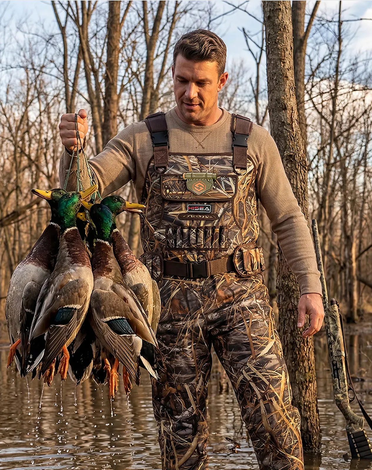 800 Gram Insulated Neoprene Hunting Waders for XSY10ACP image 6