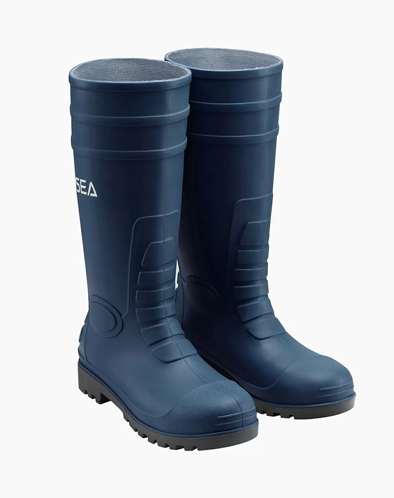 Navy Men's Steel Toe Work Boots HISEA