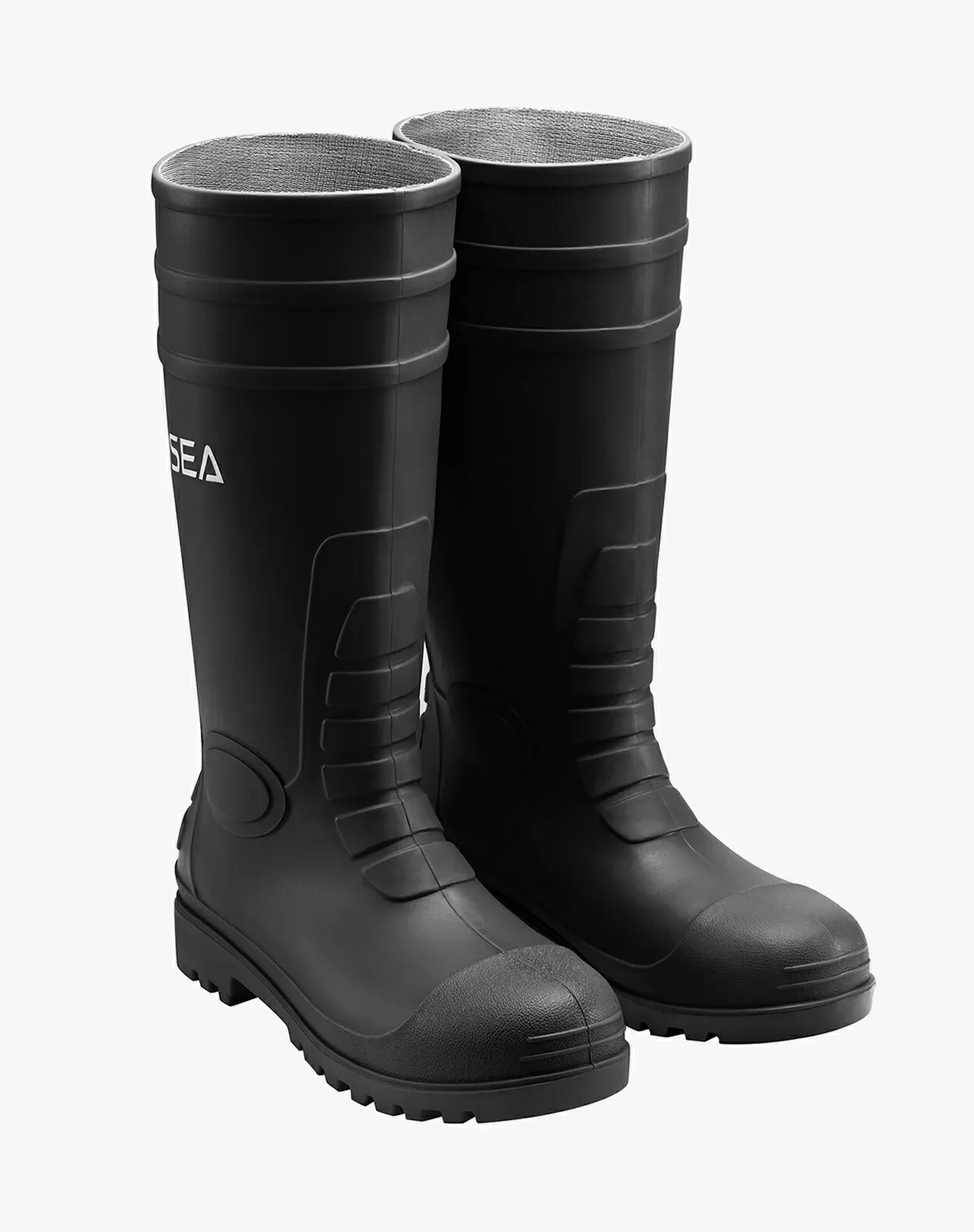Black Men's Steel Toe Work Boots for AQX12ACP image 5