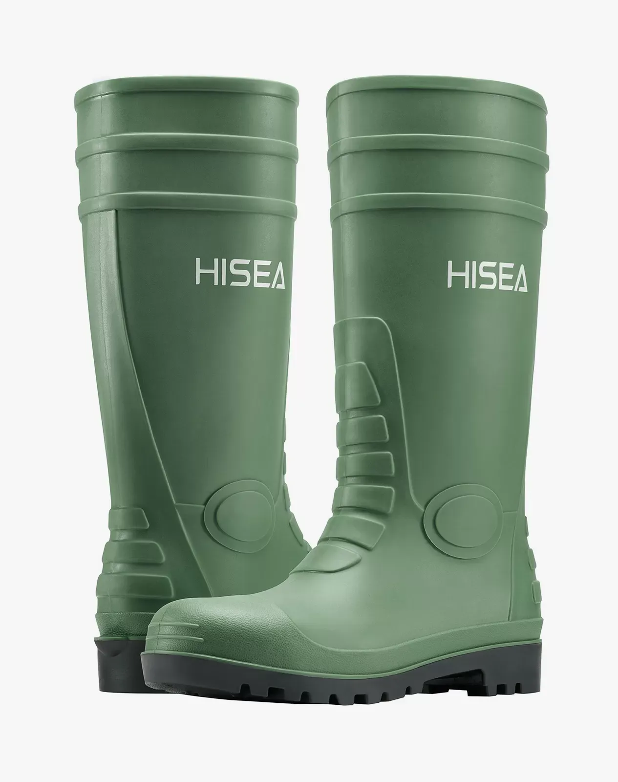 Green Men's Steel Toe Work Boots for AQX12ACP image 4