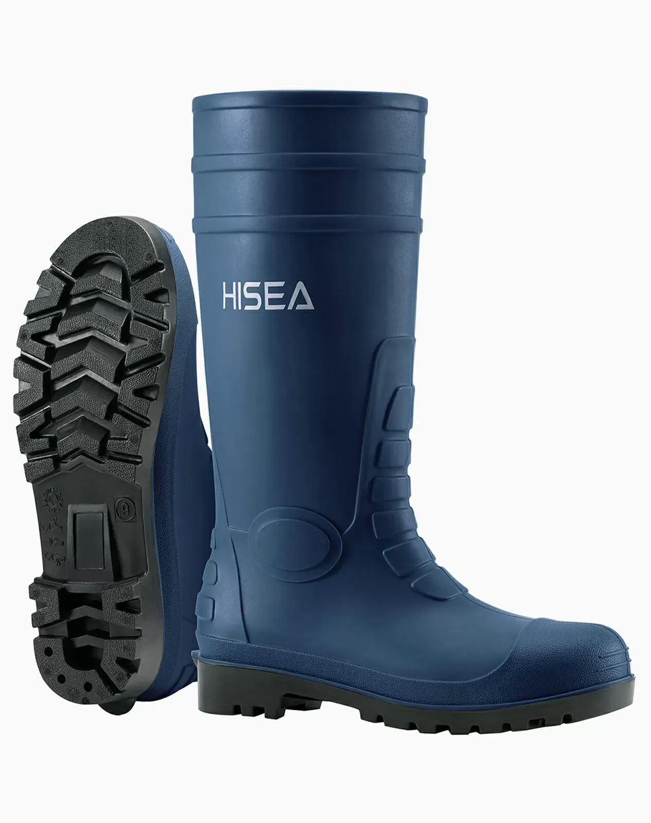 Navy Men's Steel Toe Work Boots for AQX12ACP image 3