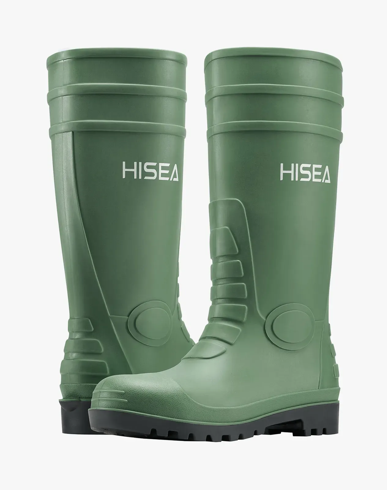 Green Men's Steel Toe Work Boots for AQX12ACP image 4