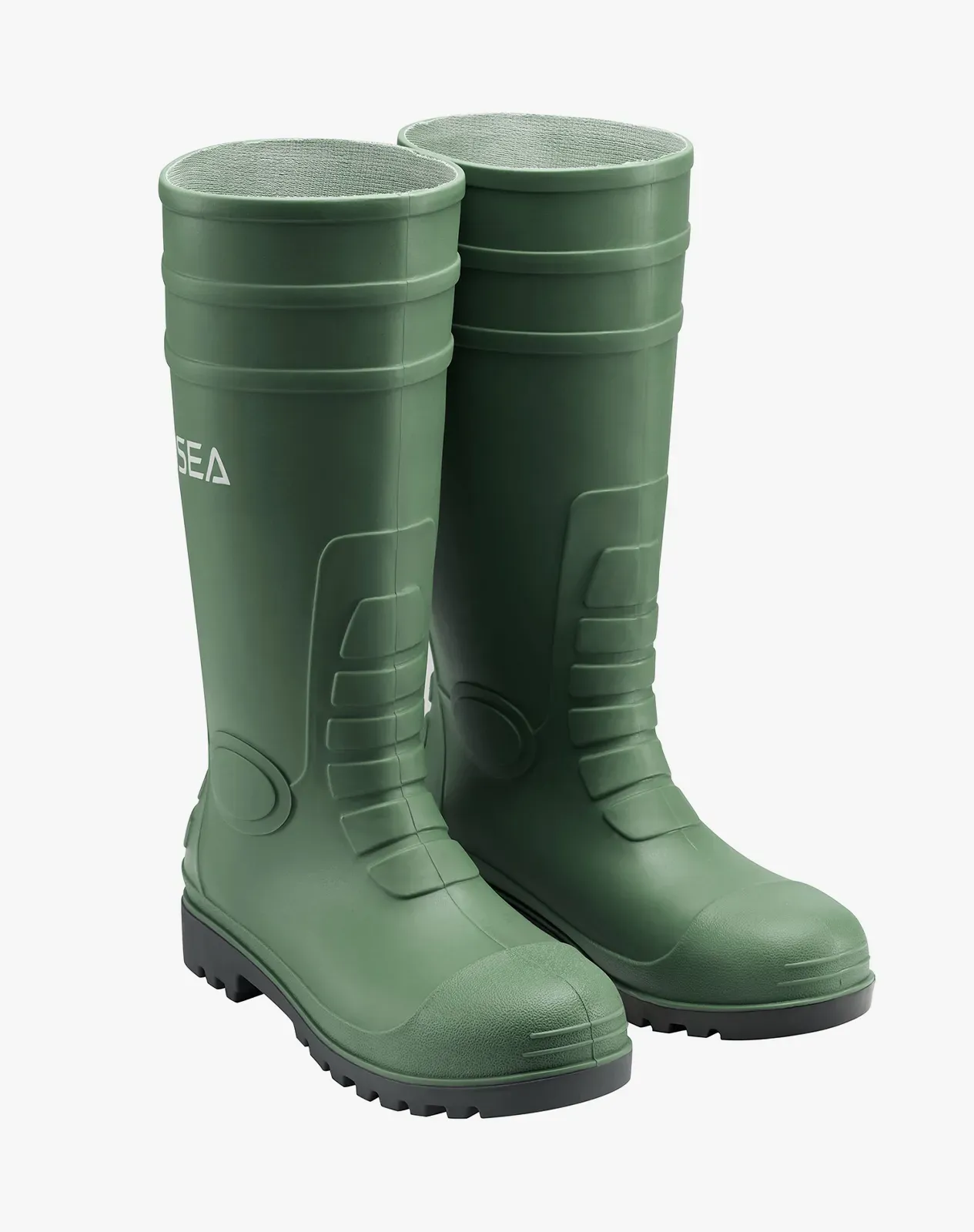 Green Men's Steel Toe Work Boots for AQX12ACP image 5