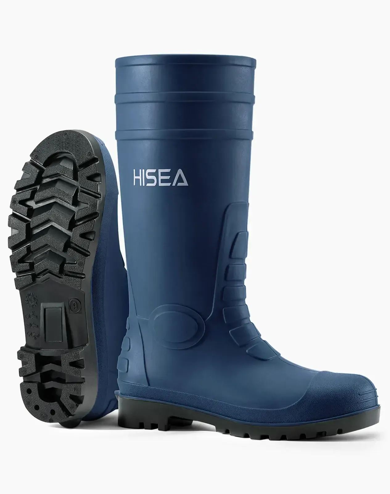 Navy Men's Steel Toe Work Boots for AQX12ACP image 3