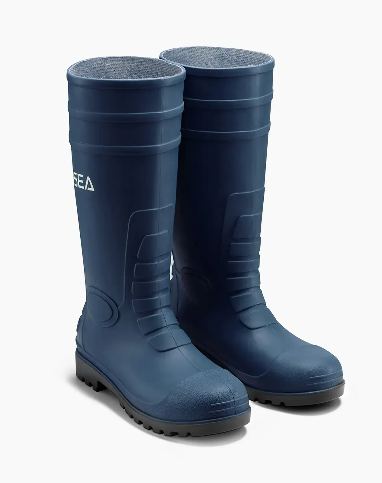 Navy Men's Steel Toe Work Boots for AQX12ACP image 5