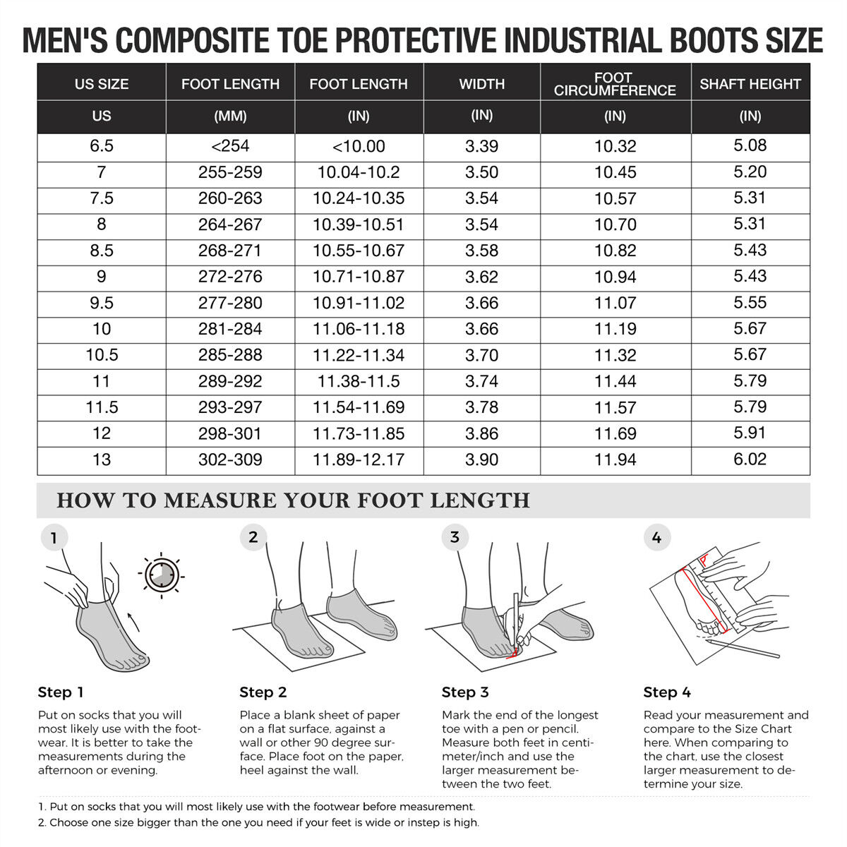Men's Composite Toe Work Boots for AQX64ACP image 8