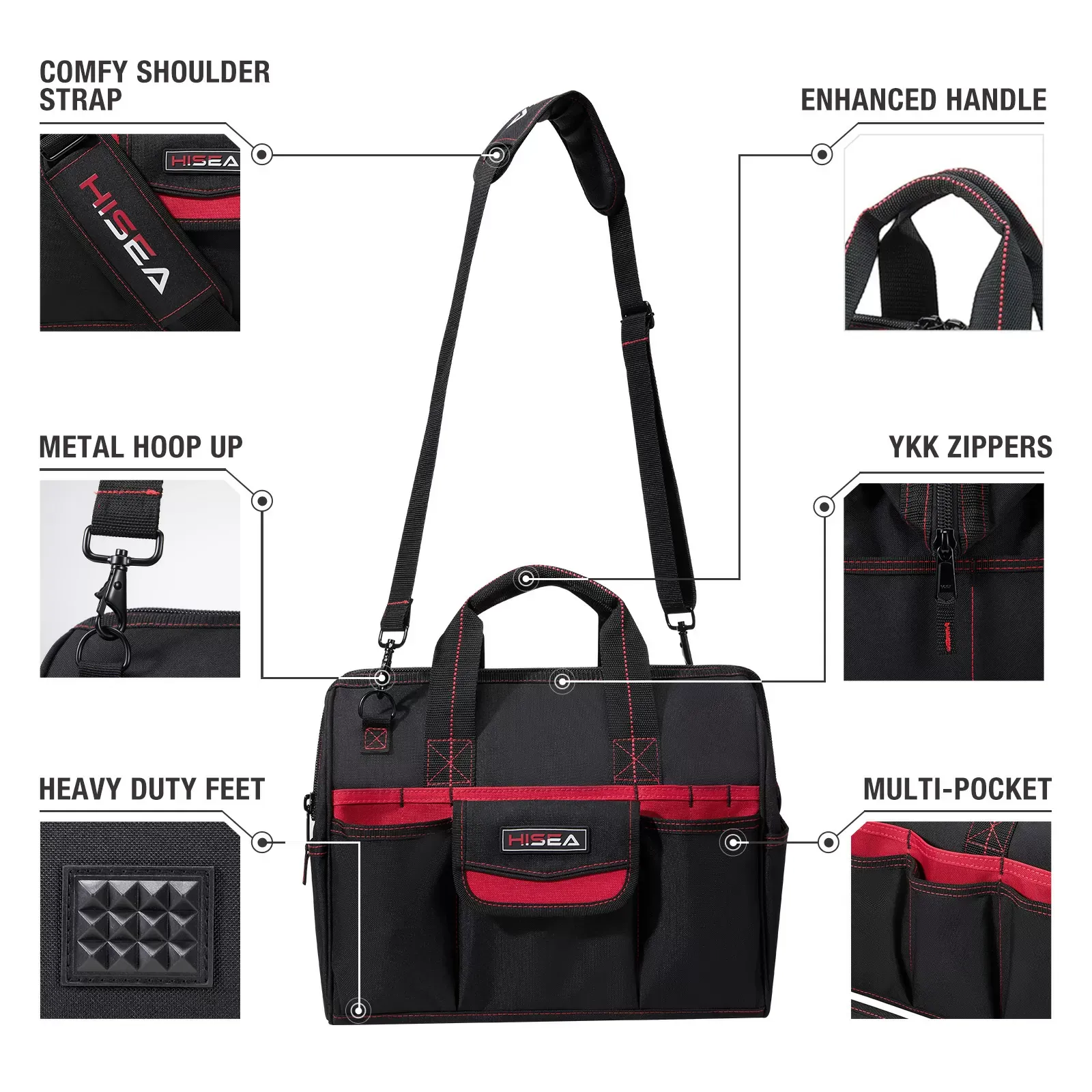 Red Wide Mouth Tool Bag for GJB01 image 3