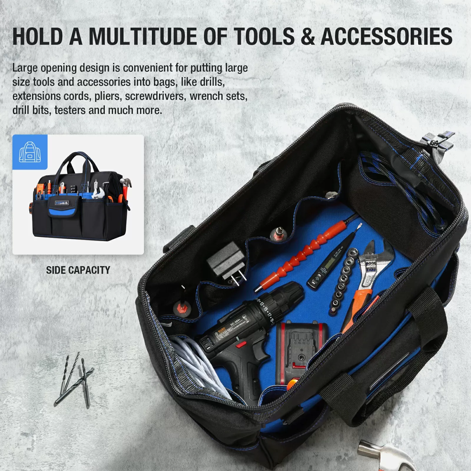 Blue Wide Mouth Tool Bag for GJB01 image 5
