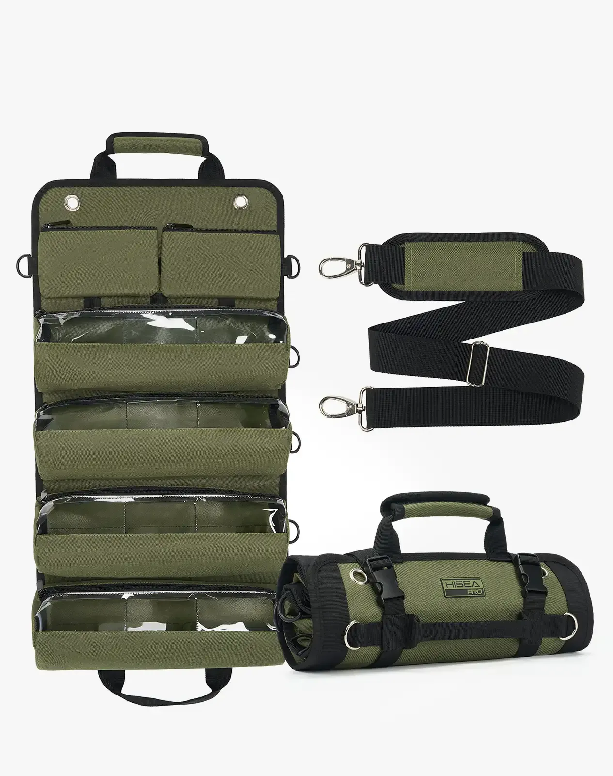 Green Roll-Up Tool Bag Organizer for GJB15CP image 1