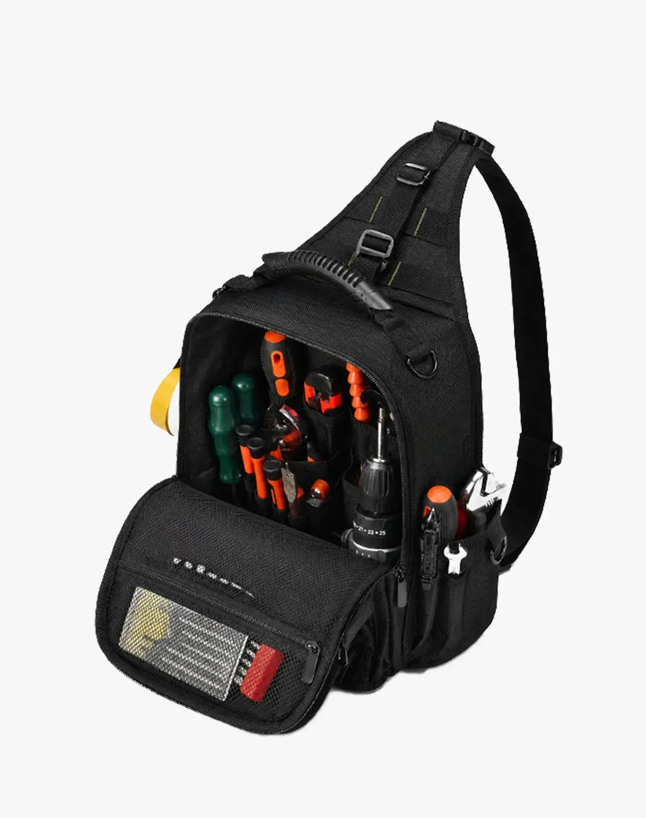 Green Tactical Sling Tool Bag with MOLLE Webbing for GJB18CP image 2