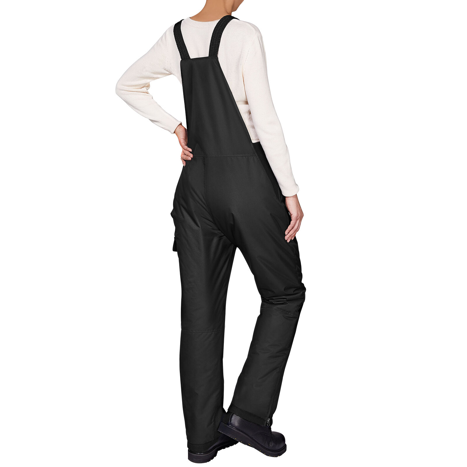 Black Women's Snow Bib Overalls for GZ02W image 3