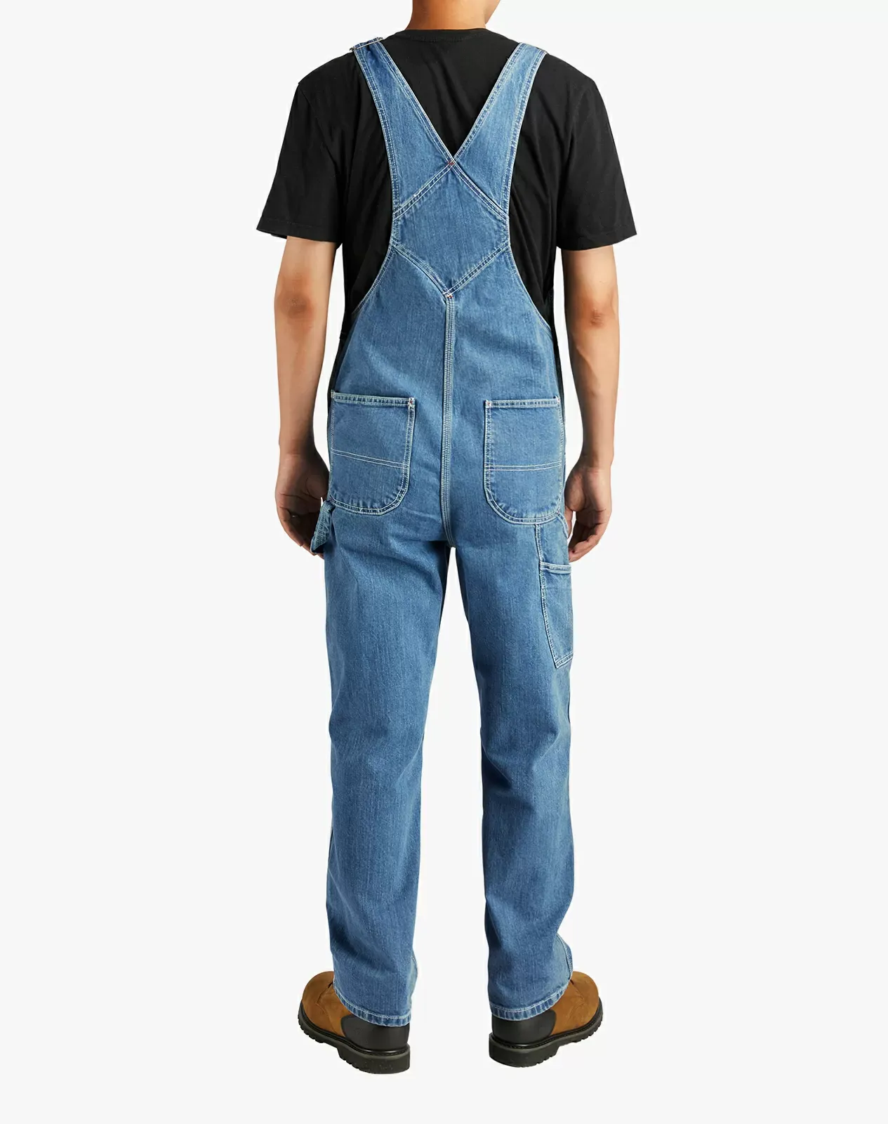 Stone washed blue Men's Denim Bib Overalls for GZ04MCP image 2