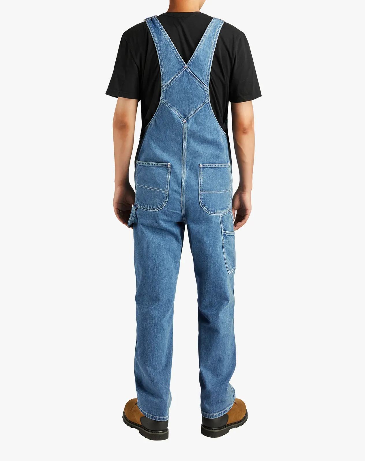 Stone washed blue Men's Denim Bib Overalls for GZ04MCP image 2