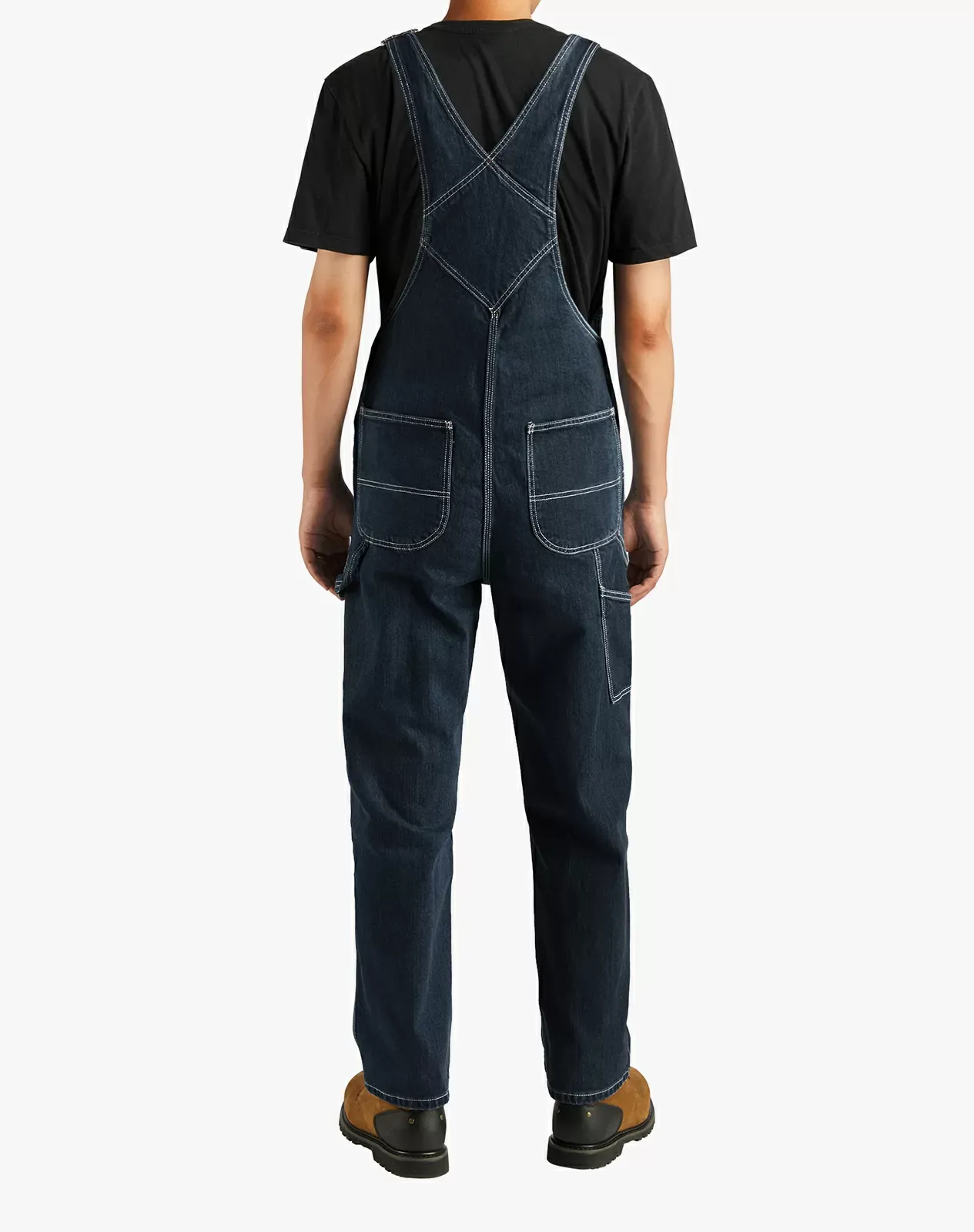 Navy Men's Denim Bib Overalls for GZ04MCP image 2