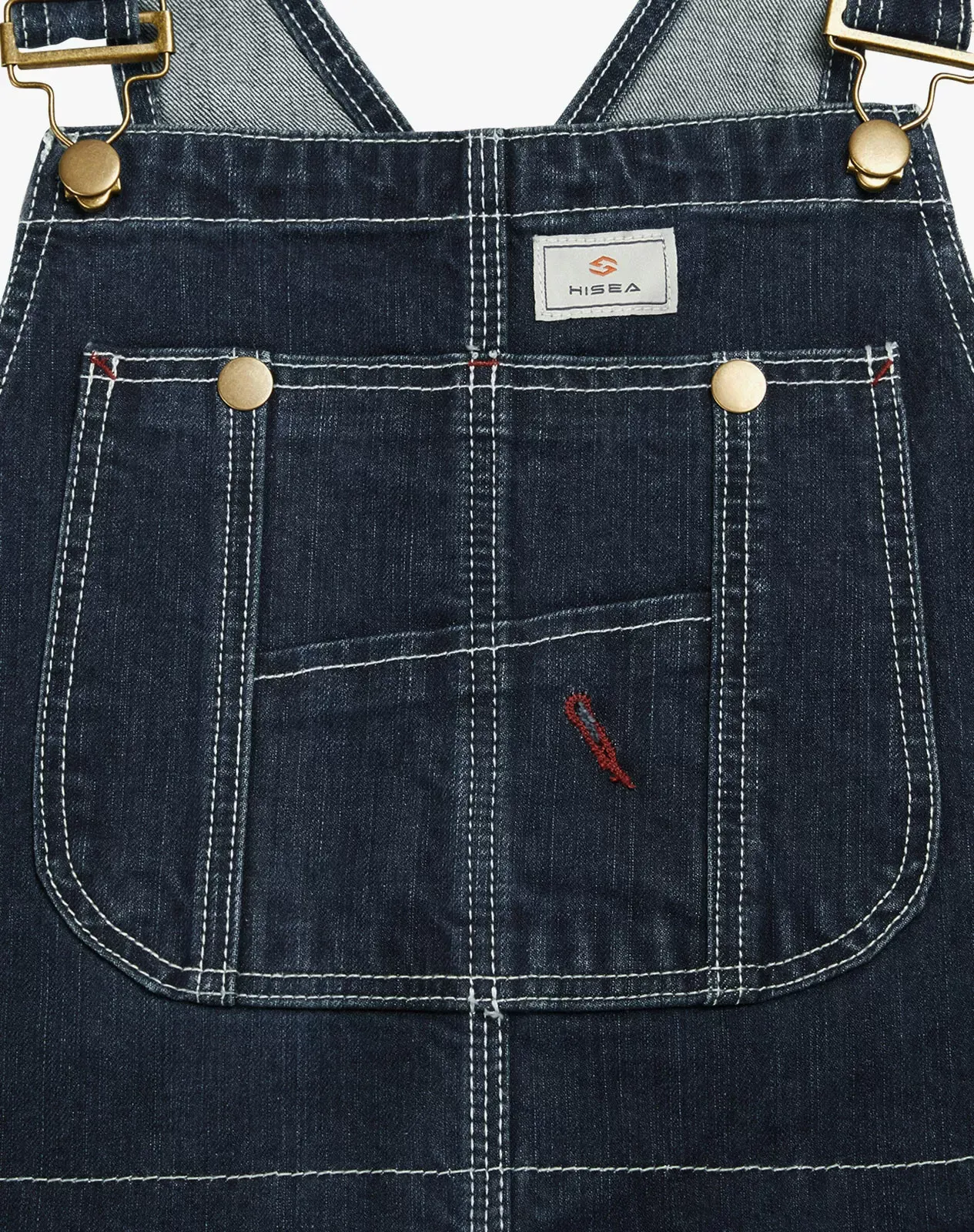 Navy Men's Denim Bib Overalls for GZ04MCP image 4