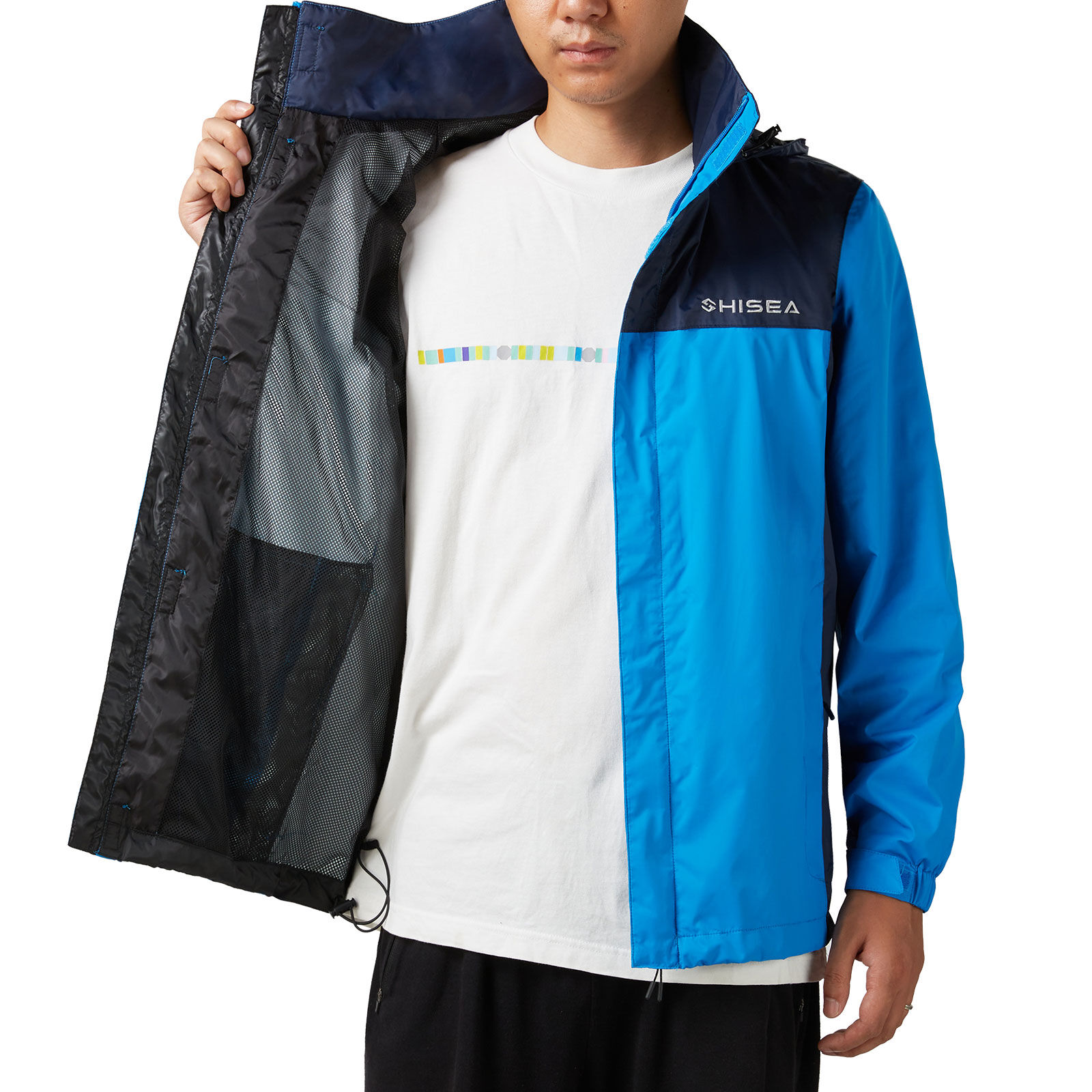 Blue HISEA Men’s Waterproof Rain Jacket for GZ14M image 5