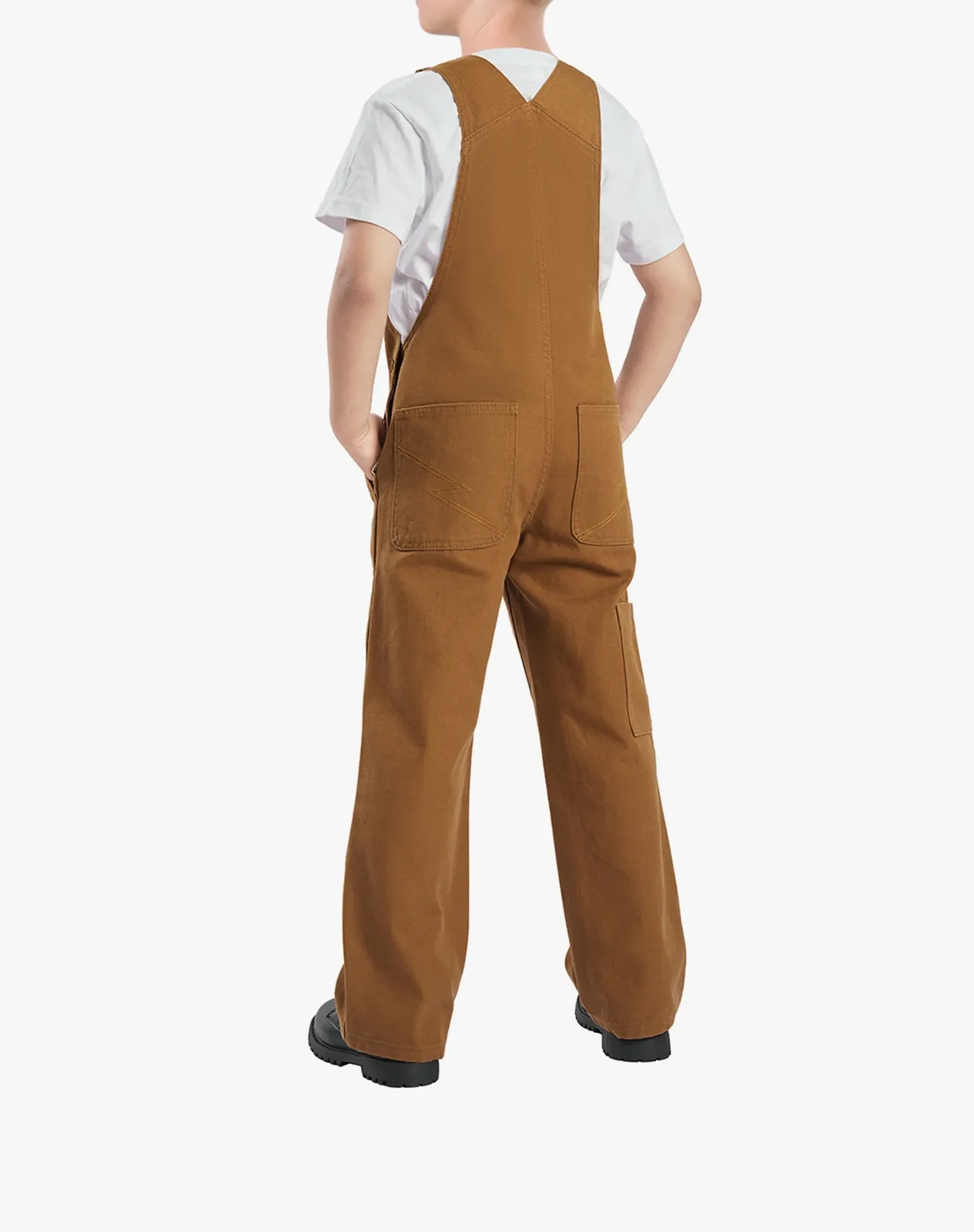 Brown Kids' Bib Denim Overall for GZ22KCP image 2