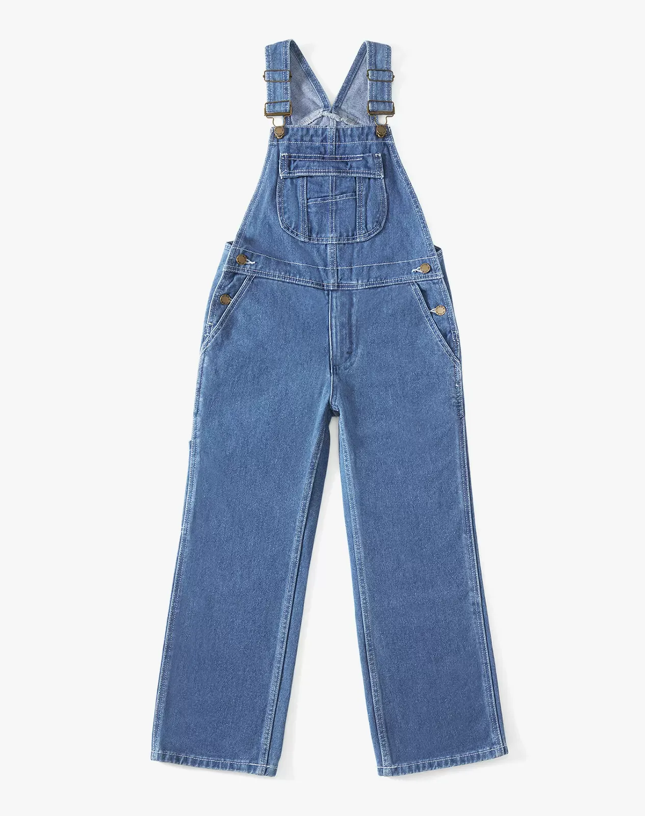 Stone washed blue Kids' Bib Denim Overall for GZ22KCP image 3