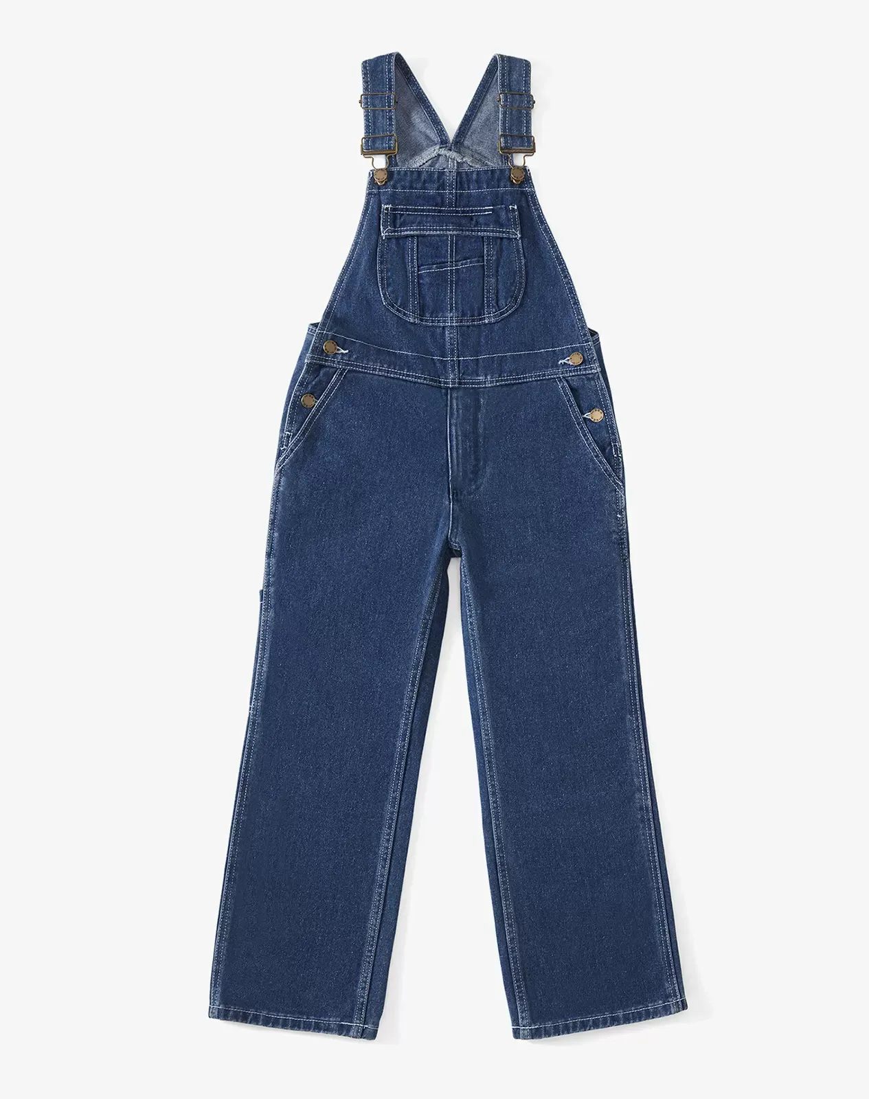 Navy Kids' Bib Denim Overall for GZ22KCP image 3