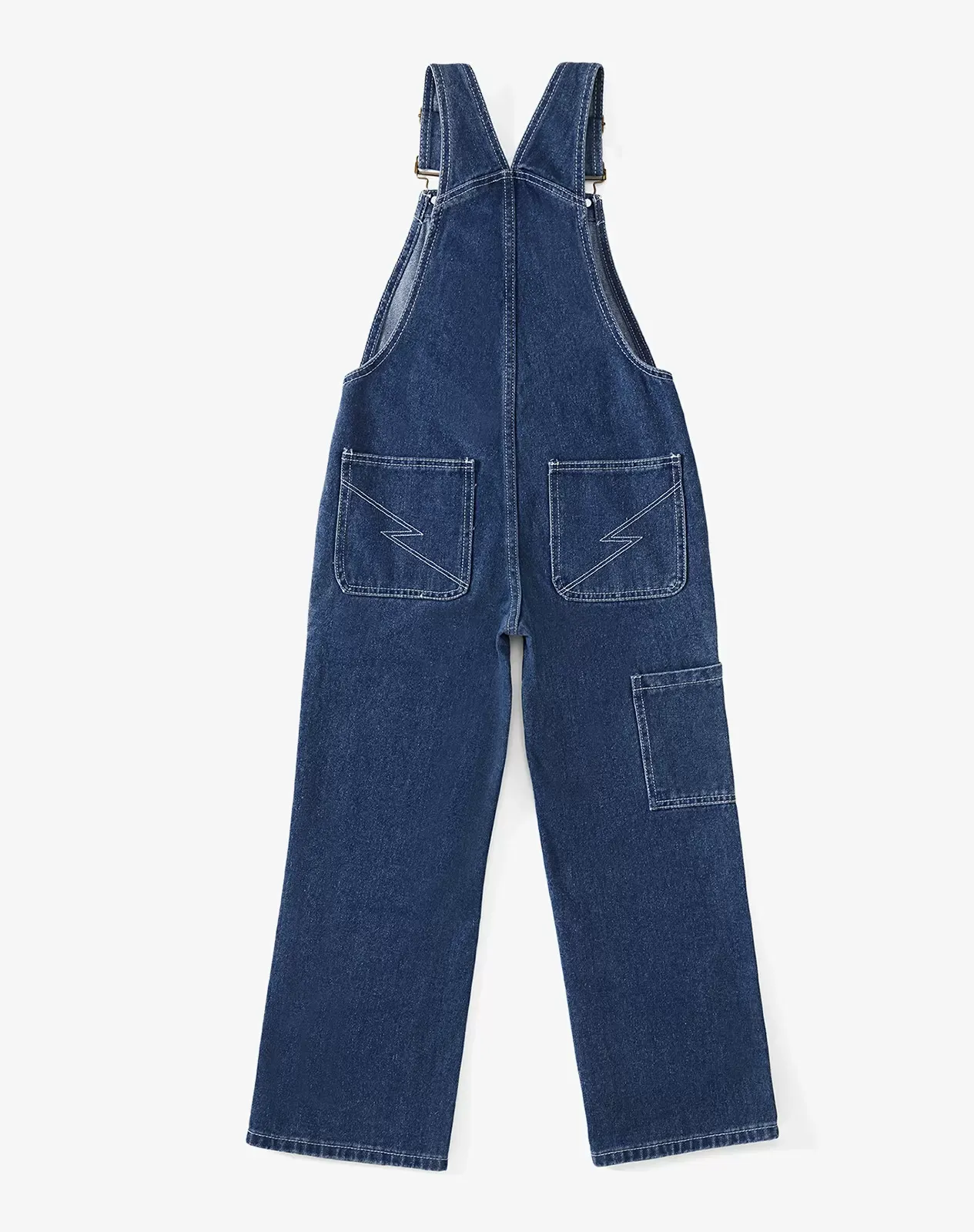 Navy Kids' Bib Denim Overall for GZ22KCP image 4