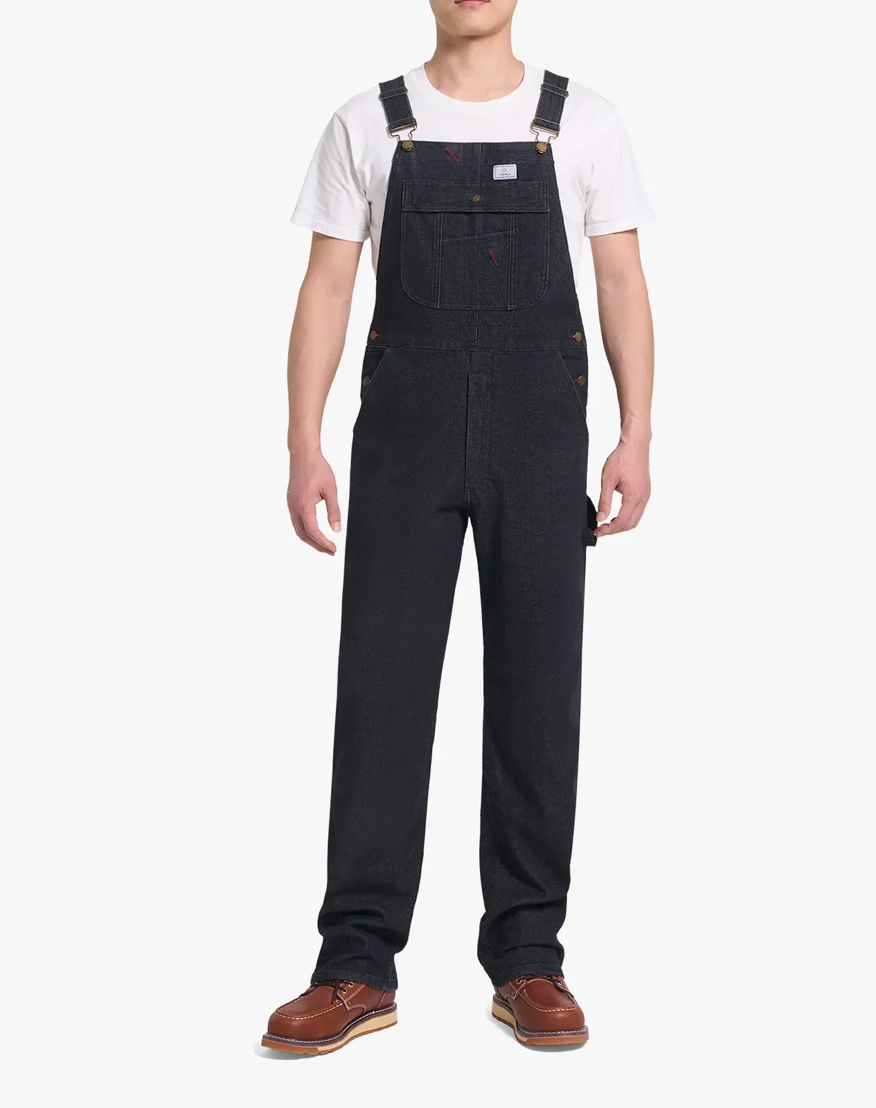 Men's Regular Fit Flexible Denim Bib Overalls for GZ23MCP image 1