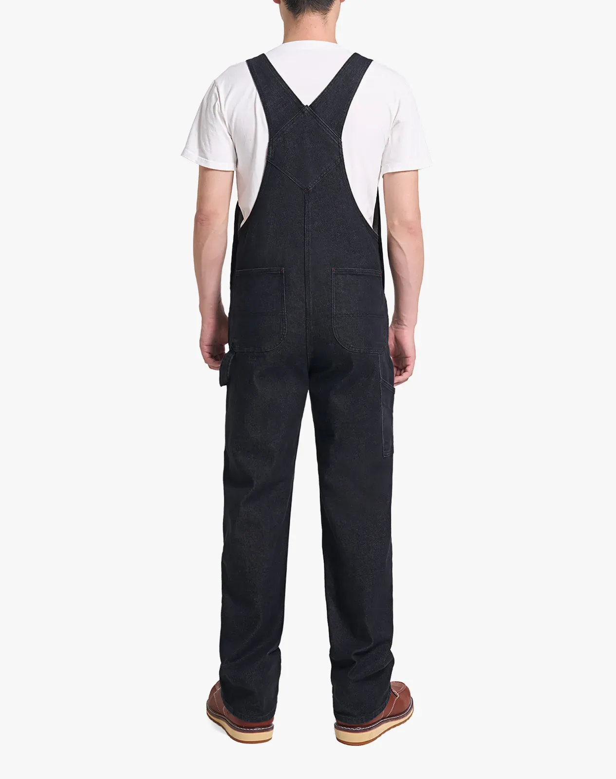 Men's Regular Fit Flexible Denim Bib Overalls for GZ23MCP image 2