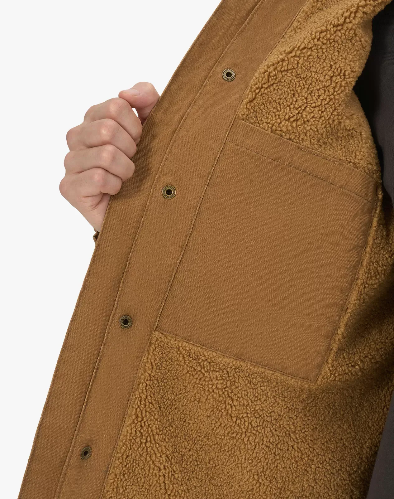 Brown Men's Insulated Work Jacket with Multiple Pockets | HISEA
