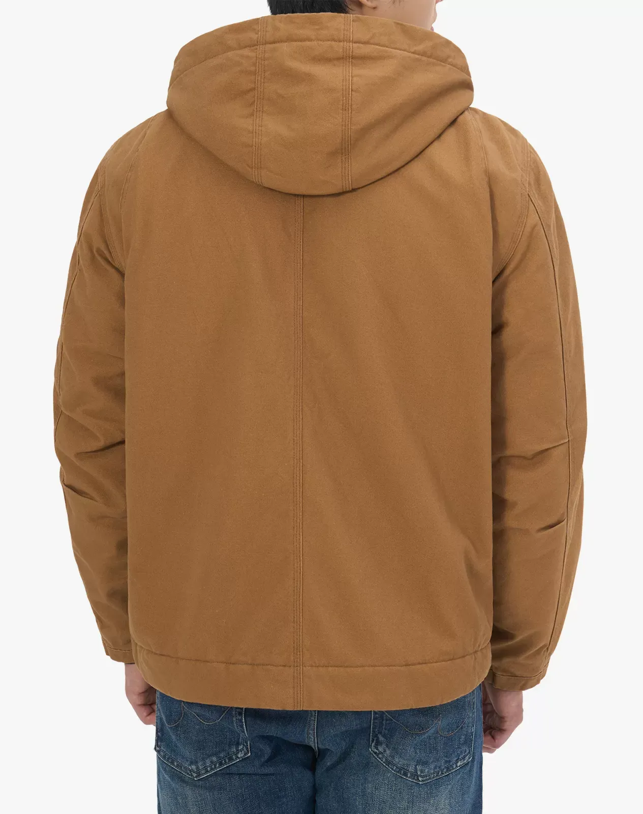 Brown Men's Insulated Work Jacket with Multiple Pockets for GZ24MCP image 2
