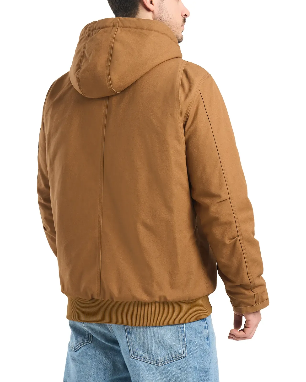 Brown Men's Insulated Work Jacket with Multiple Pockets for GZ24MCP image 2