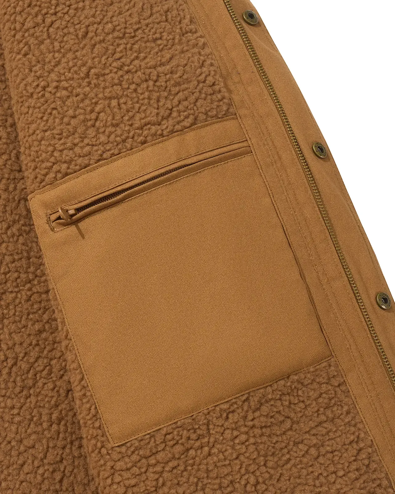 Brown Men's Insulated Work Jacket with Multiple Pockets for GZ24MCP image 5