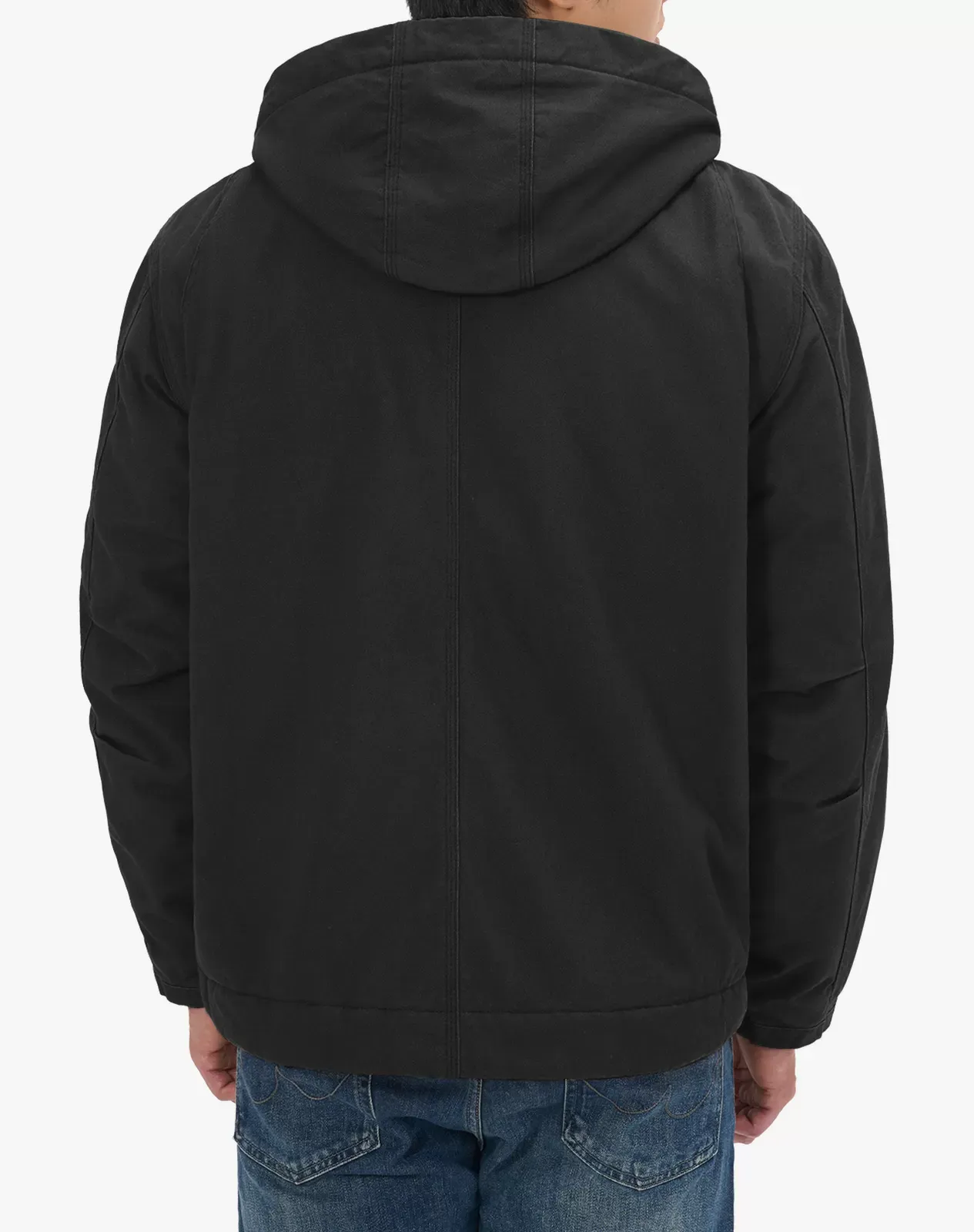 Black Men's Insulated Work Jacket with Multiple Pockets | HISEA