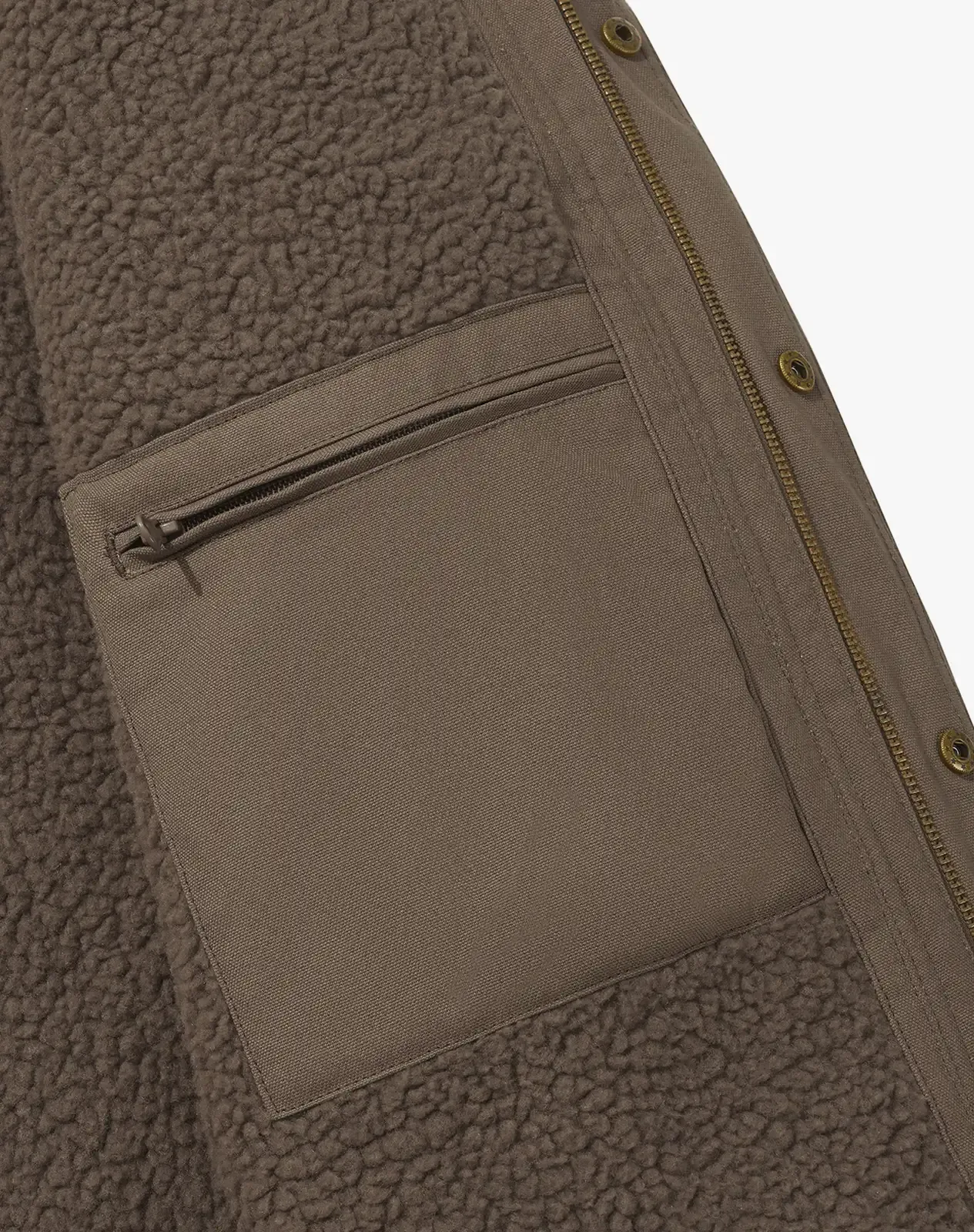 Khaki Men's Insulated Work Jacket with Multiple Pockets for GZ24MCP image 5