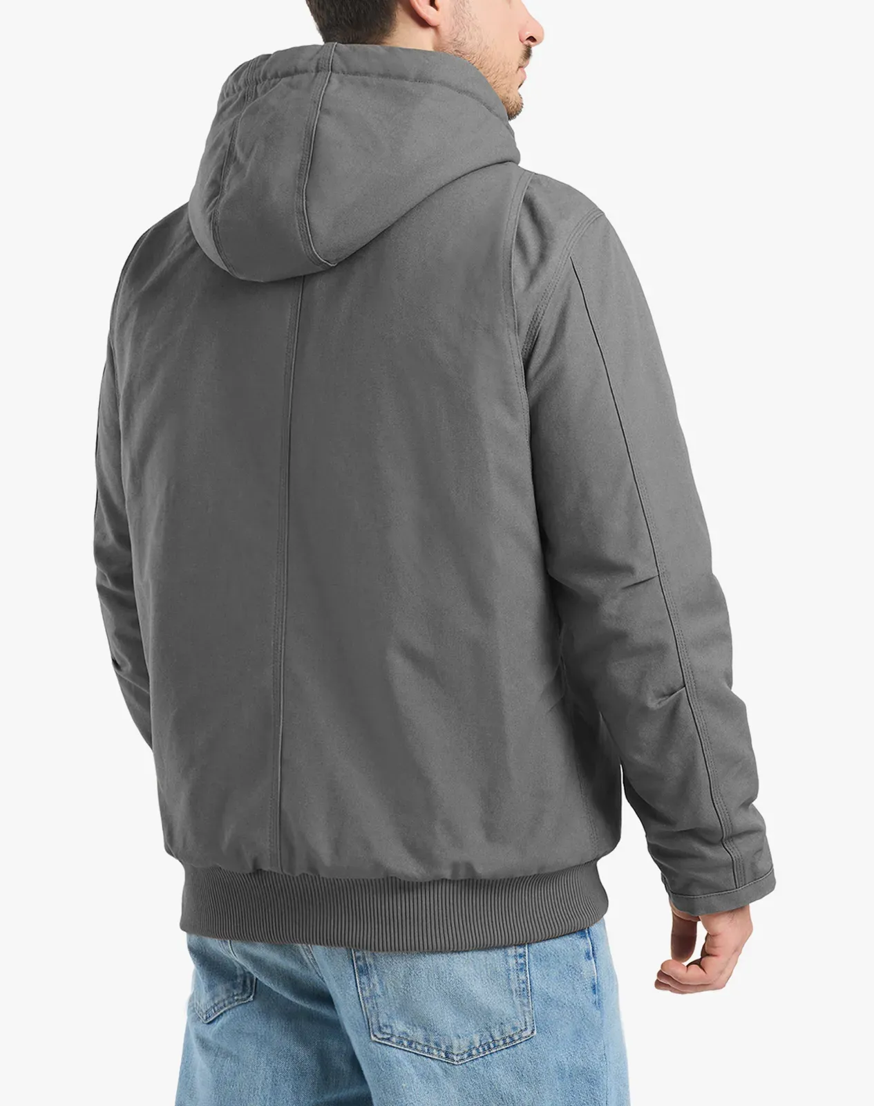 Grey Men's Insulated Work Jacket with Multiple Pockets for GZ24MCP image 2